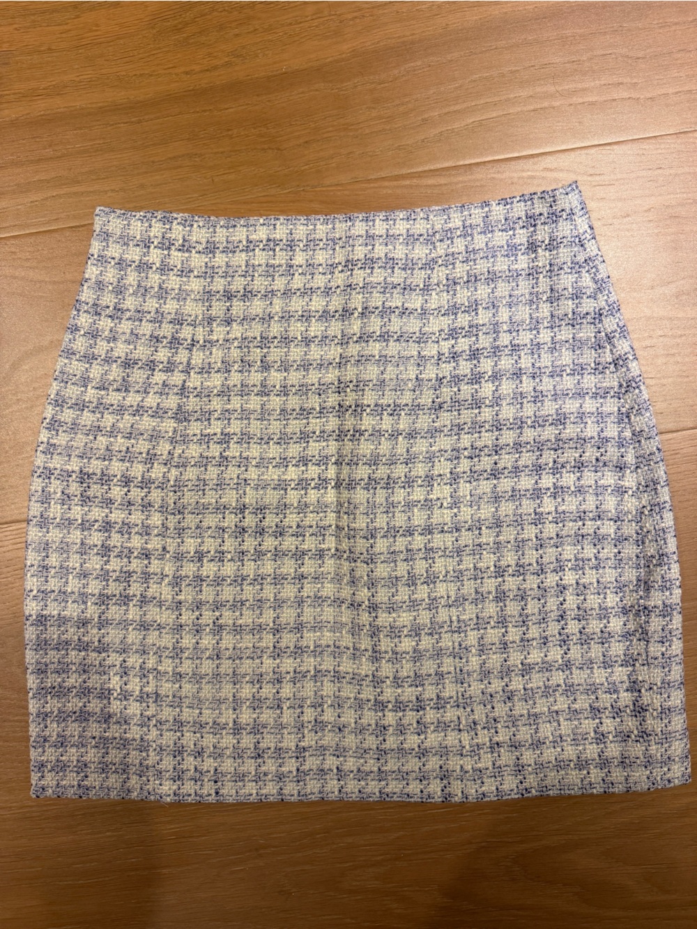 Favorite Daughter Lavender & Cream Houndstooth Tweed Mini Skirt